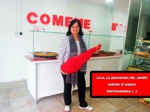 Ganadora del Concurso del Jamón dia 17 Marzo